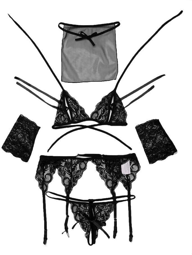 Luxe Midnight 4-Piece Lingerie Set